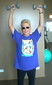 personal training client doing exercises  at home in downtown Chicago